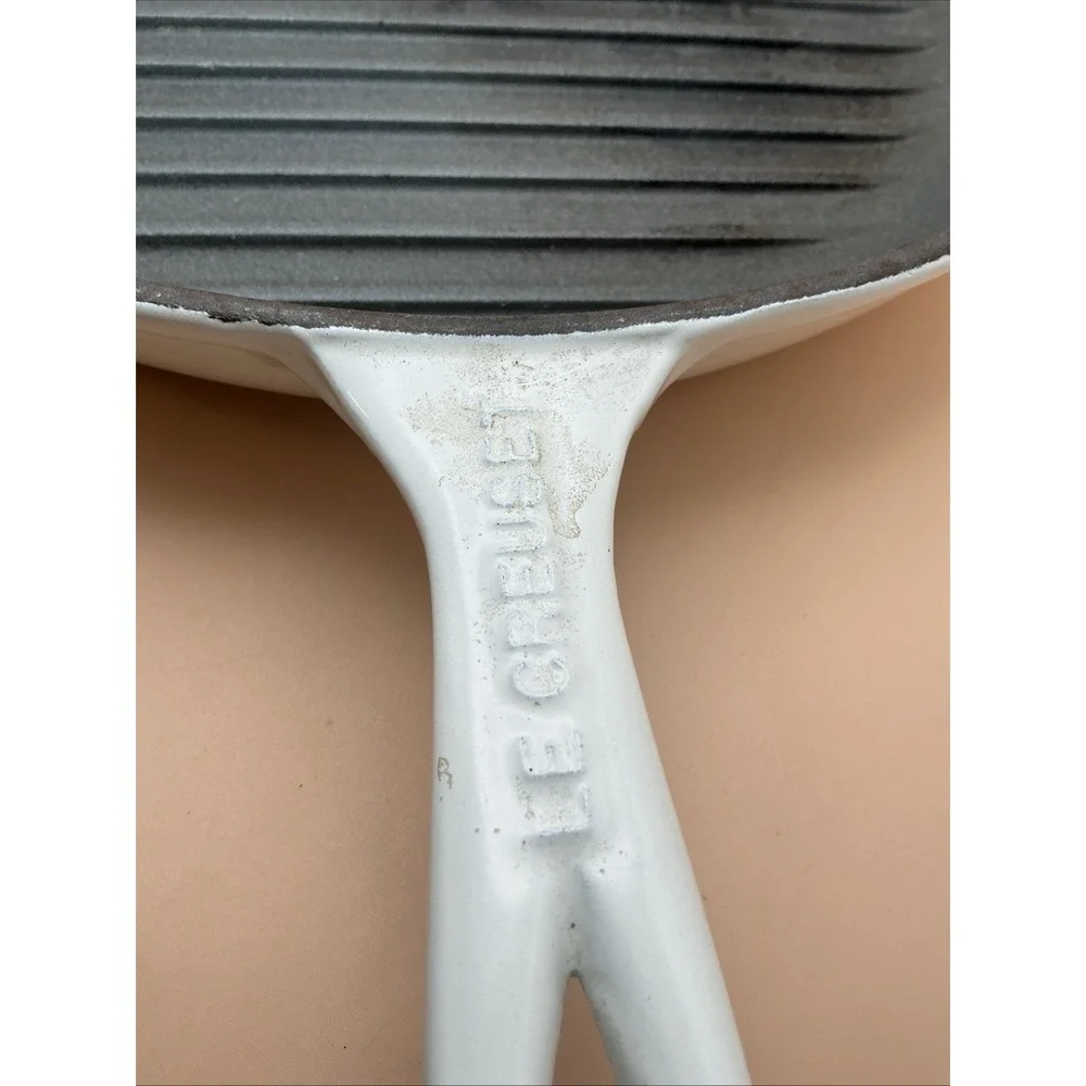 Vtg Le Creuset 30 Cast Iron Round Grill Pan Skillet 12